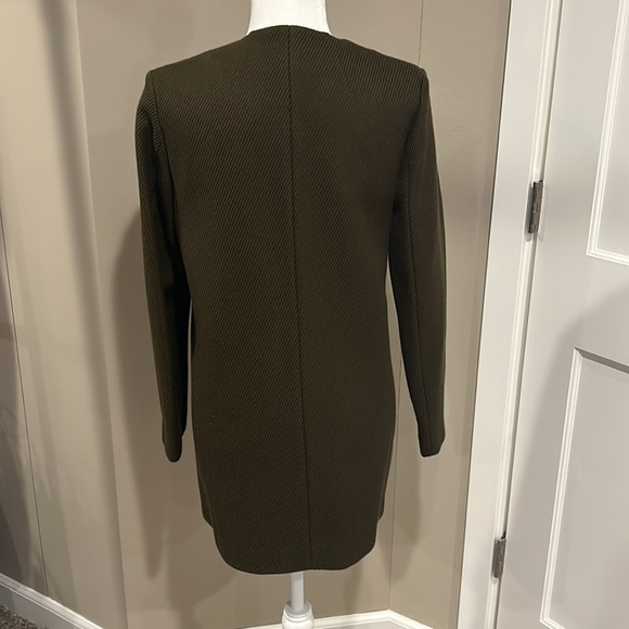 THEORY OLIVE GREEN TOPPER COAT SIZE XS - Picture 4 of 8